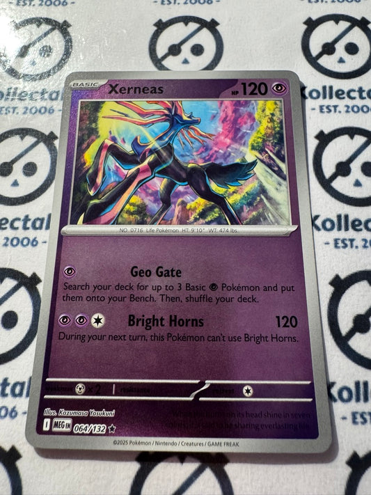 Xerneas Reverse Holo #064/132 Mega Evolution Pokemon