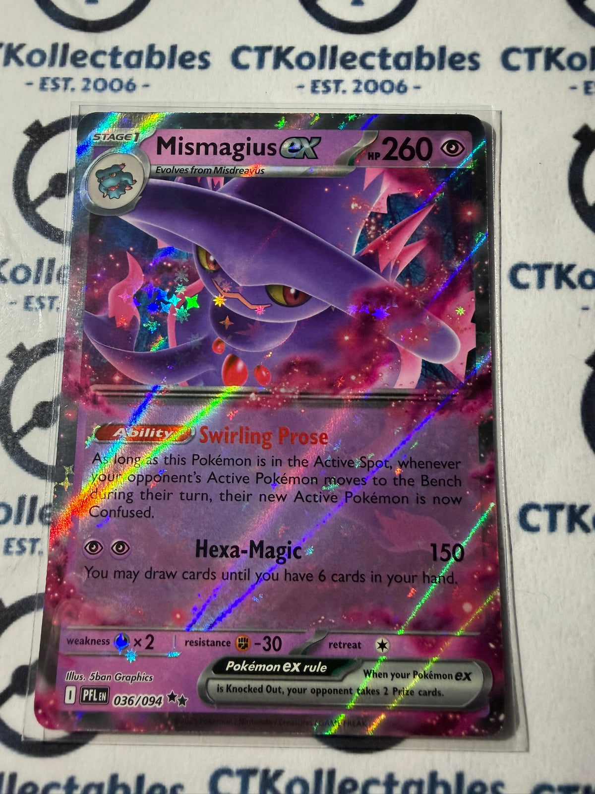 Mismagius EX Double Rare #036/094 Phantasmal Flames Pokemon