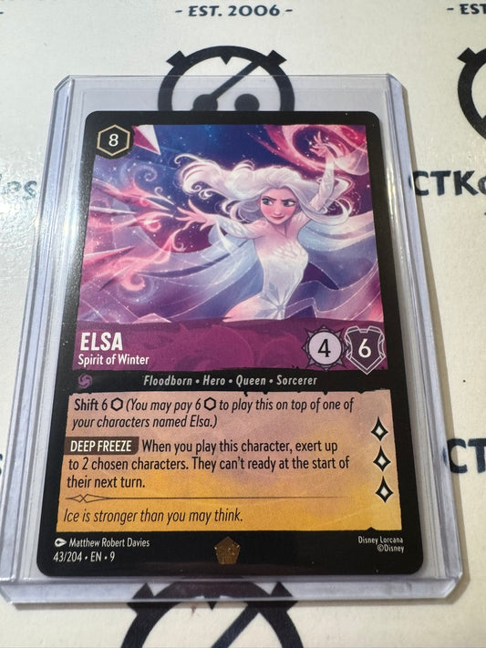 Disney Lorcana Fabled NON FOIL  43/204 Elsa - Spirit of Winter LEGENDARY
