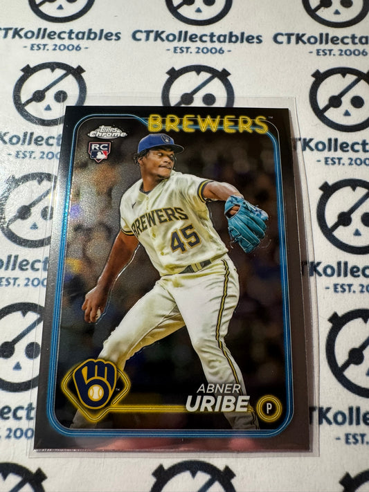 2024 Topps Chrome Baseball Abner Uribe rookie card RC #276 Brewers