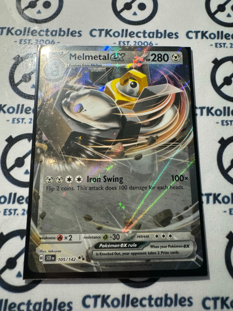 Melmetal EX Ultra Rare #105/142 Stellar Crown Scarlet & Violet Pokemon