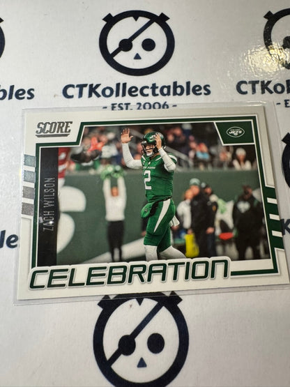2022 NFL Panini Score Celebration #C-ZW Zach Wilson Jets