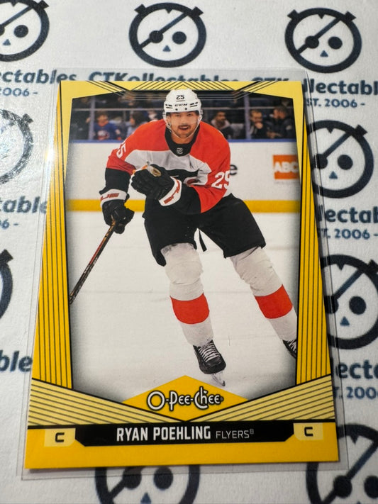 2024-25 O-Pee-Chee Hockey YELLOW BORDER #57 Ryan Poehling Philadelphia Flyers