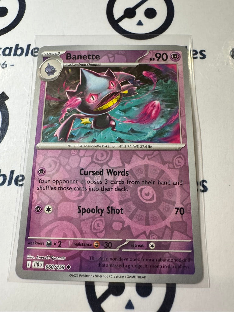 Banette Reverse Holo #059/159 Journey Together Pokemon Card TCG