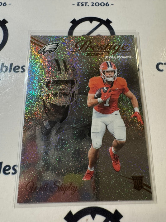 2024 NFL Prestige Dots Xtra Points Rookie Card #389 Will Shipley Eagles