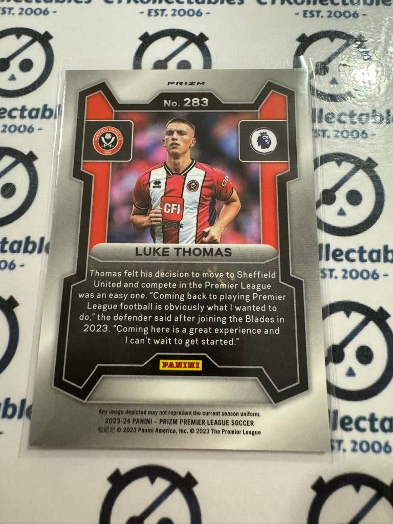 2023-24 Prizm Premier League Soccer Luke Thomas #283 Pink Mosaic Prizm