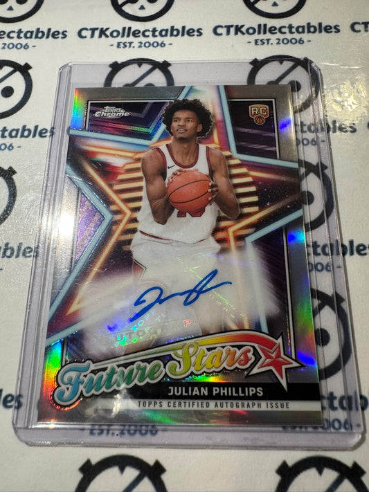 2023/24 Topps NBA Chrome Julian Phillips Future Stars Auto #FSA-JP Bulls