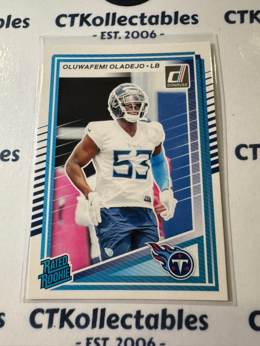 2025 NFL Panini Donruss Rated Rookie #384 Oluwafemi Oladejo Titans