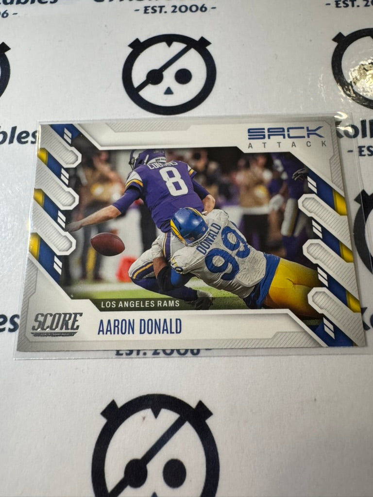 2022 NFL Panini Score Sack Attack #SA-AD Aaron Donald Rams