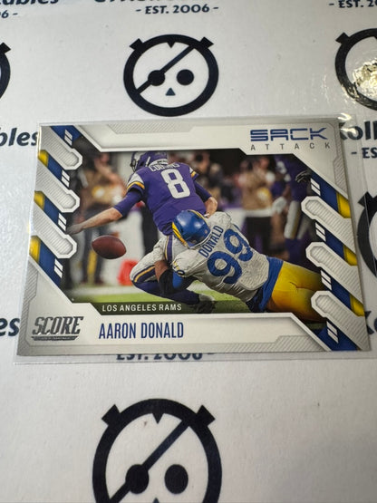2022 NFL Panini Score Sack Attack #SA-AD Aaron Donald Rams