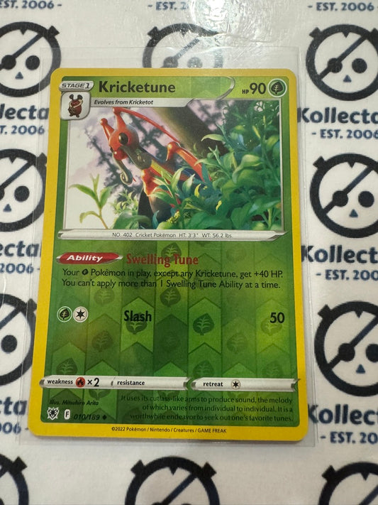 Kricketune Reverse Holo #010/189 2022 Sword & Shield Astral Radiance Pokemon