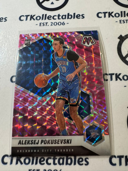 2020-21 Panini Nba Mosaic Aleksej Pokusevski Rookie Pink Prizm #226 Thunder