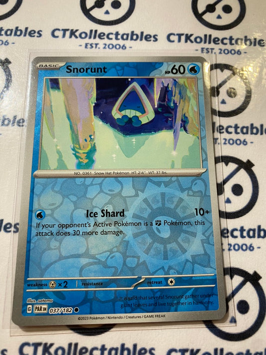 Snorunt Reverse Holo #037/182 2023 Scarlet & Violet Paradox Rift Pokémon TCG