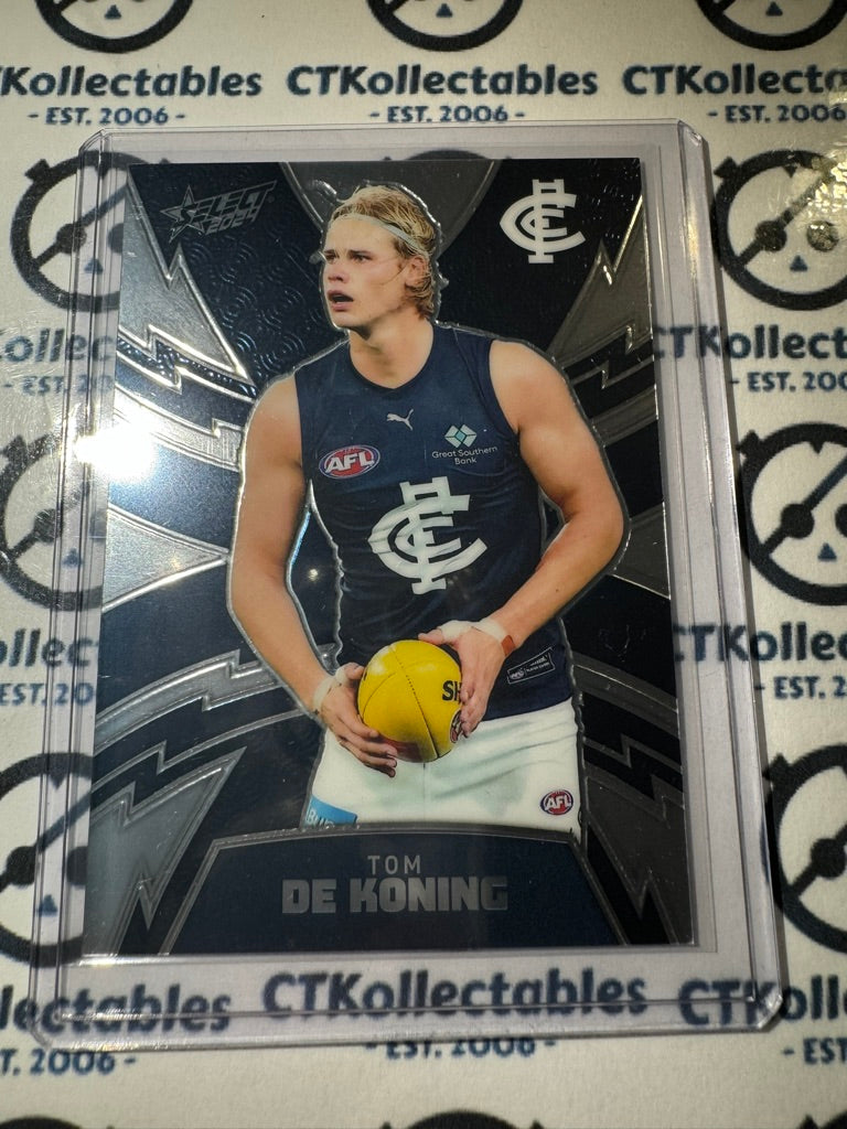 2024 AFL Footy Stars Thunderbolt LT49 Tom De Koning #558/599 Blues