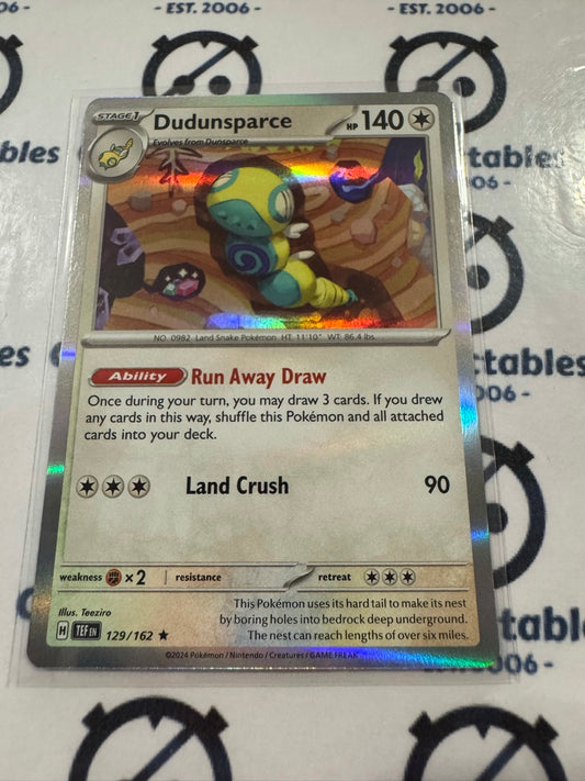 Dudunsparce Holo Rare Scarlet & Violet Temporal Forces # 129/162 Pokemon