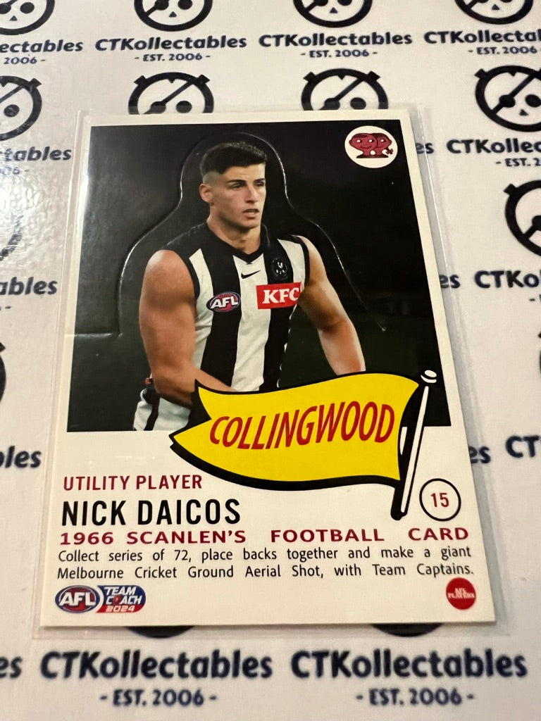 2024 AFL Teamcoach Scanlens Die-Cut Nick Daicos #15 Magpies