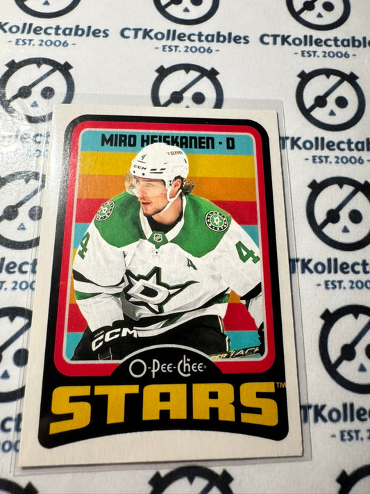 2024-25 O-Pee-Chee Hockey RETRO #497 Miro Heiskanen Dallas Stars