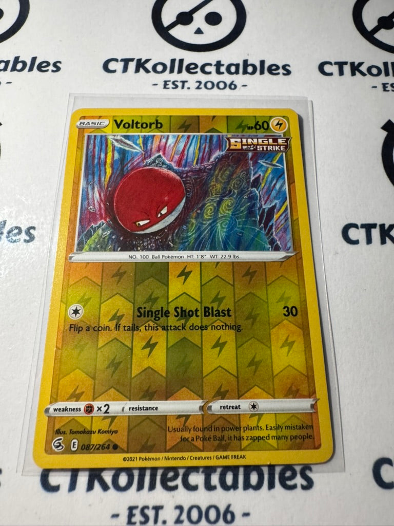 Voltorb Reverse Holo #087/264 Sword & Shield Fusion Strike Pokemon