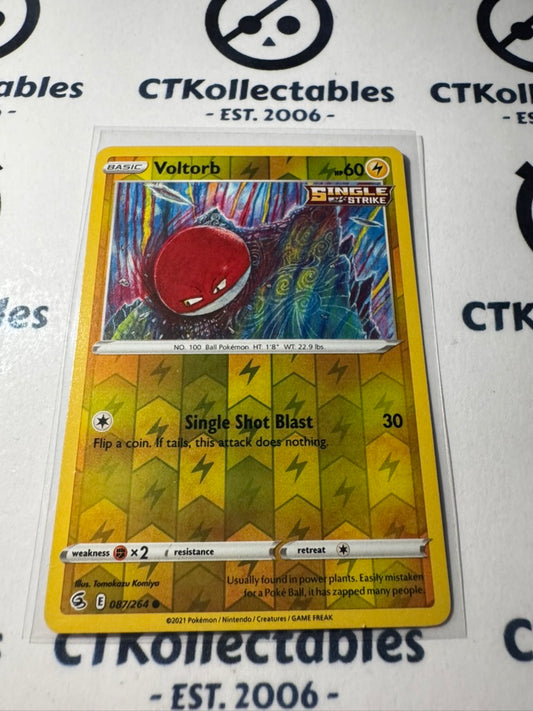 Voltorb Reverse Holo #087/264 Sword & Shield Fusion Strike Pokemon