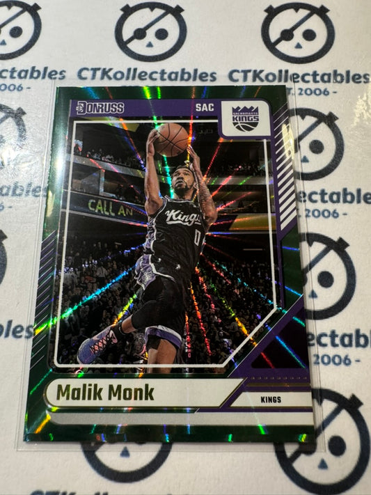 2024-25 NBA Panini Donruss Malik Monk Green Laser #126 Kings