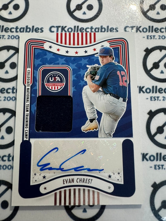 2024 Panini USA Stars & Stripes Evan Chrest Relic Auto SM-EC