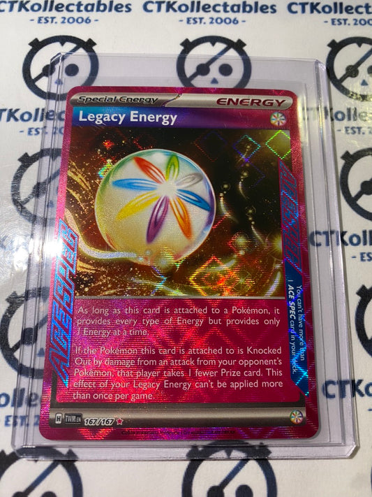 Legacy Energy ACE Spec #167/167 Twilight Masquerade Pokemon Card