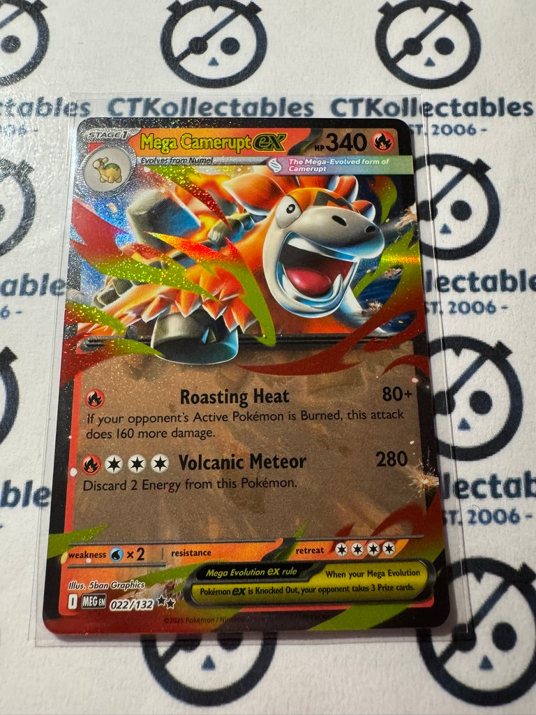 Mega Camerupt EX Double Rare #022/132 Mega Evolution Pokemon