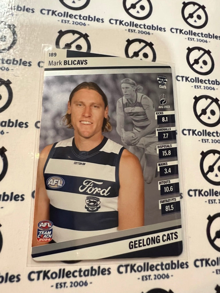 2024 AFL Teamcoach Silver Card #189 Mark Blicavs Cats