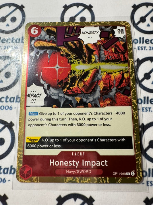 One Piece TCG Honesty Impact OP11-018 R FOIL A Fist of Divine speed NM/M