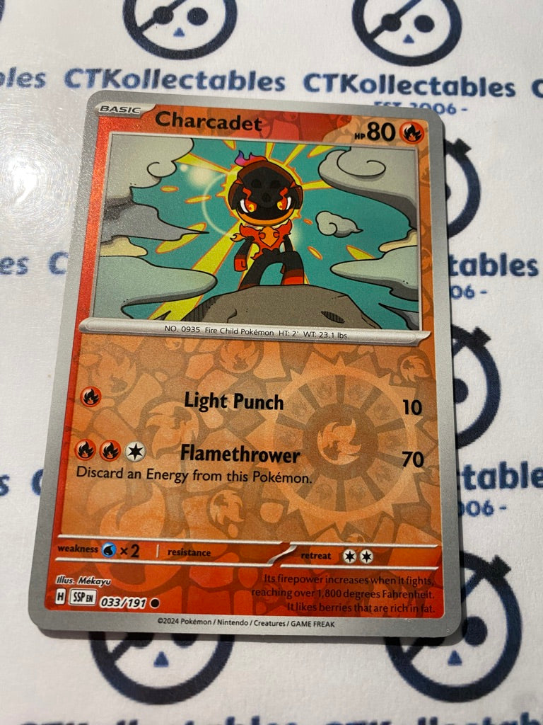 Charcadet Reverse Holo #033/191 Surging Sparks Pokémon TCG 2024