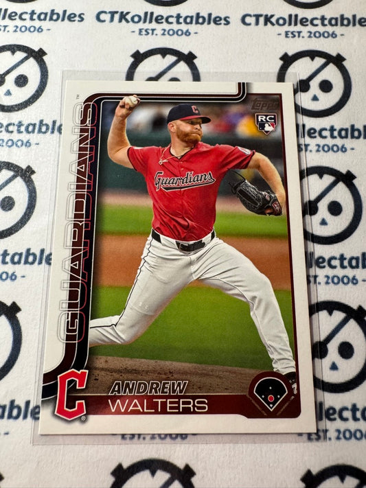 2025 Topps Series 2 Baseball Rookie Card #637 Andrew Walters Cleveland Guardian