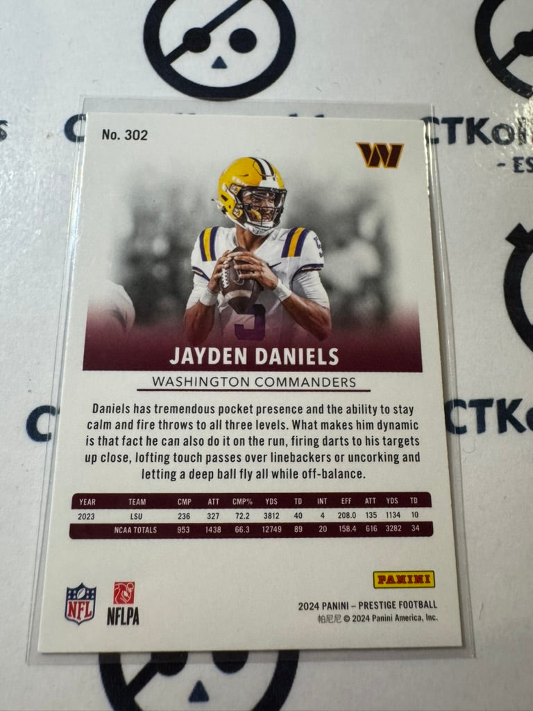 2024 NFL Prestige Rookie Card #302 Jayden Daniels Washington Commanders
