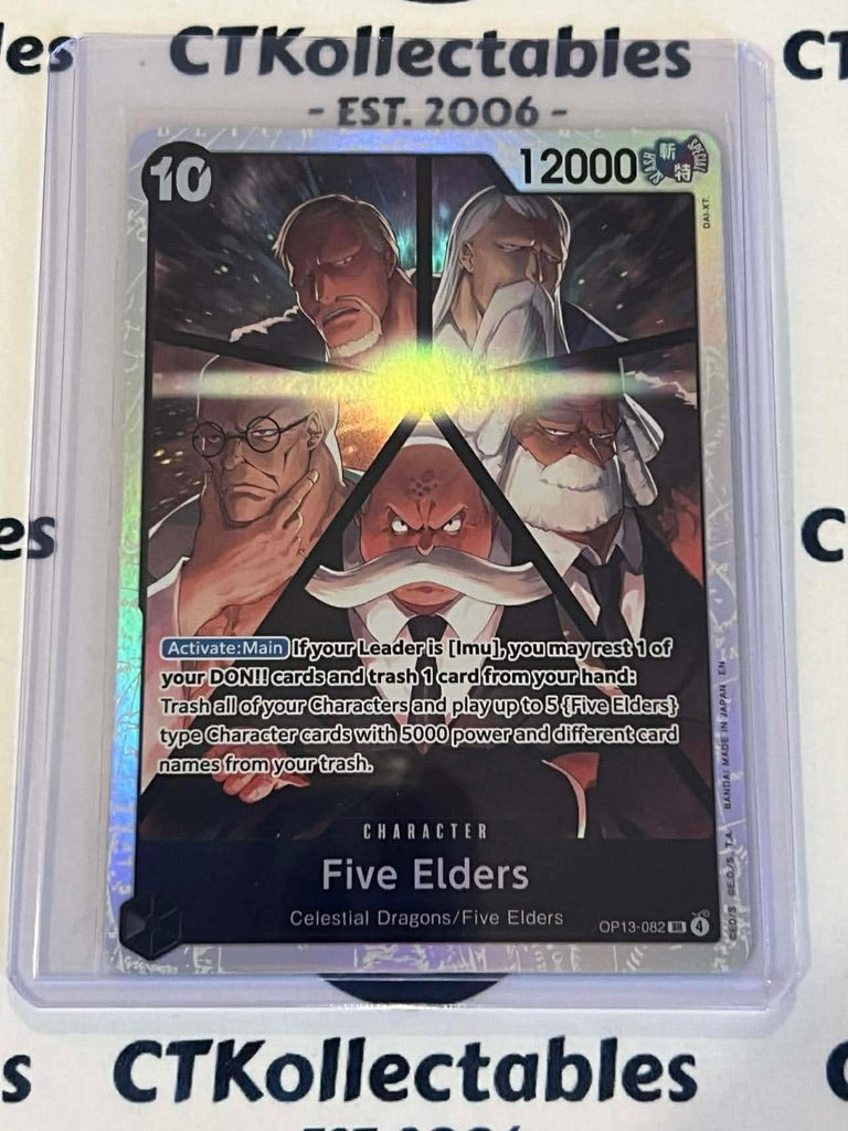 One Piece - Carrying on his will Super Rare OP13-082 – Five Elders SR