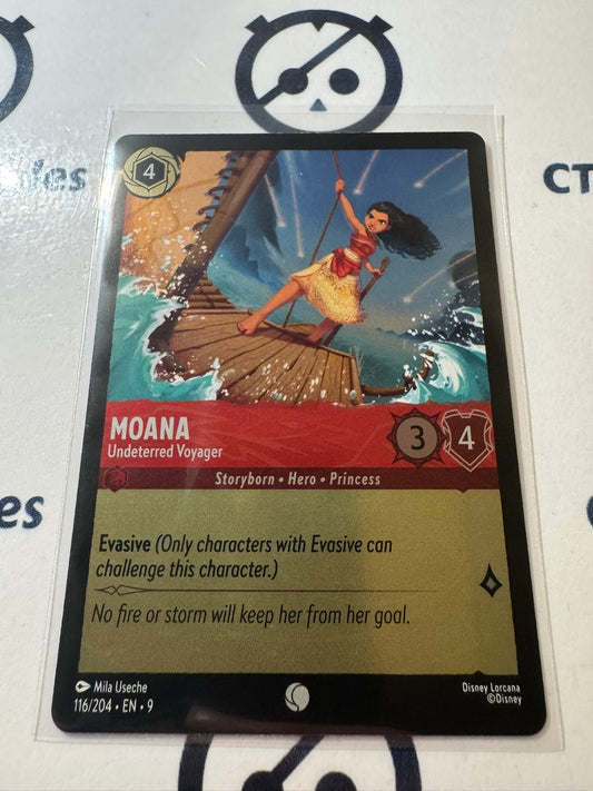 Disney Lorcana Fabled COLD FOIL 116/204 Moana Undeterred Voyager C