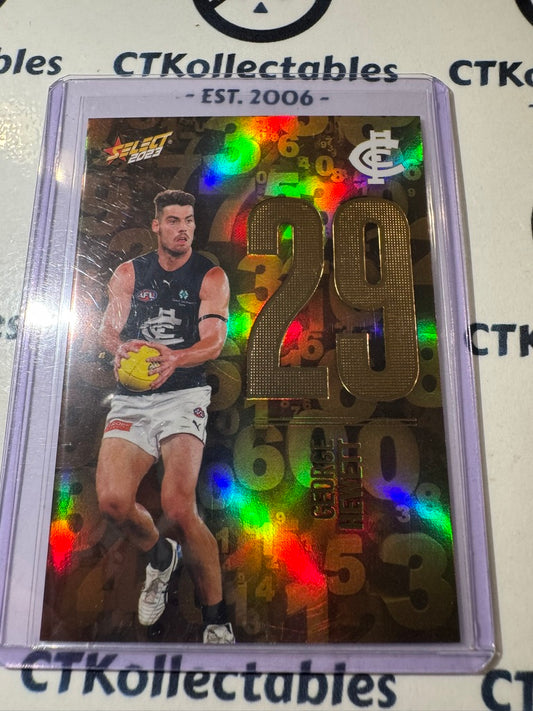2023 AFL Footy Stars NUMBERS George Hewett N33 #165/255 Blues
