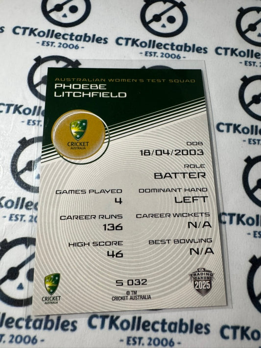 2025/26 CA Cricket Traders Phoebe Litchfield Silver Parallel #S032