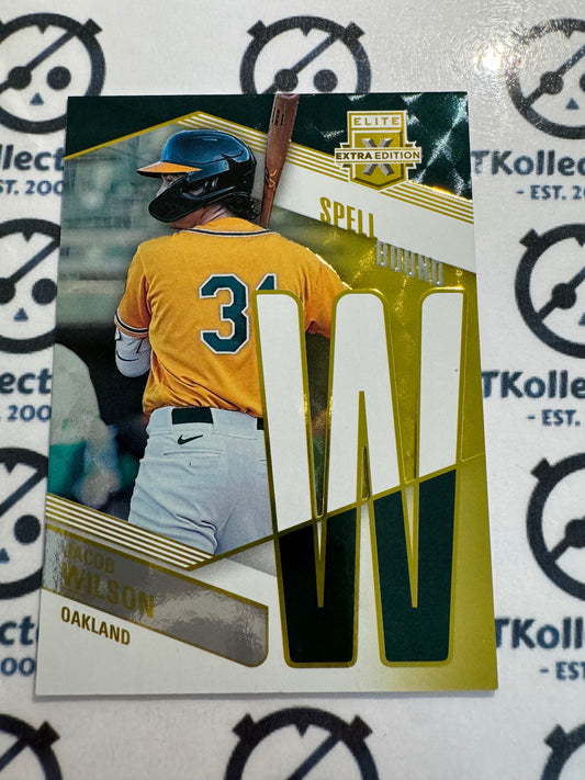 2023 Panini Baseball Elite Extra GOLD Jacob Wilson #10/10 Spell Bound "W" #SP-12
