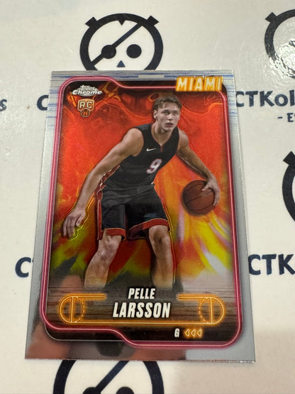 2024/25 Topps NBA Chrome Pelle Larsson Rookie Base #166 Heat