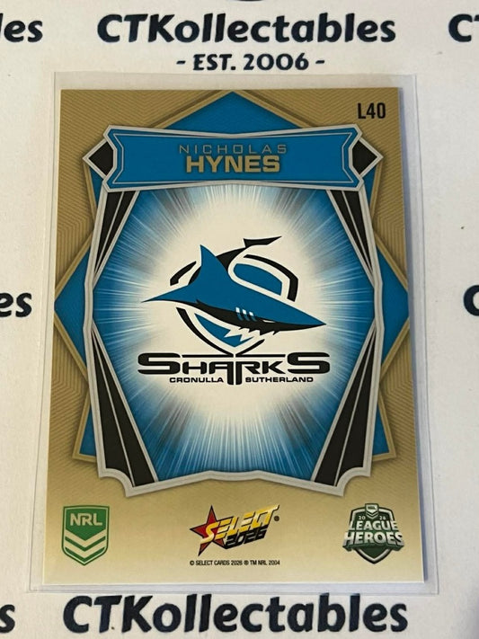 2026 Select NRL League Heroes Luminous Base #L40 Nicholas Hynes Sharks