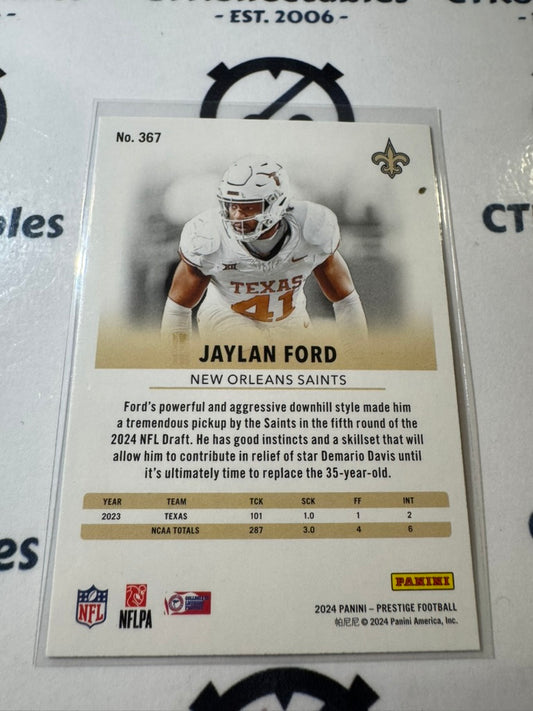 2024 NFL Prestige Dots Xtra Points Rookie Card #367 Jaylan Ford Saints