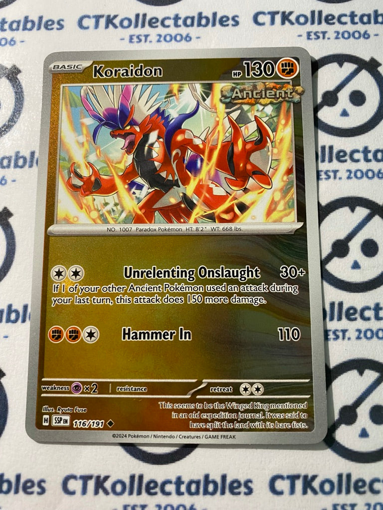 Koraidon Reverse Holo #116/191 Surging Sparks Pokémon TCG 2024