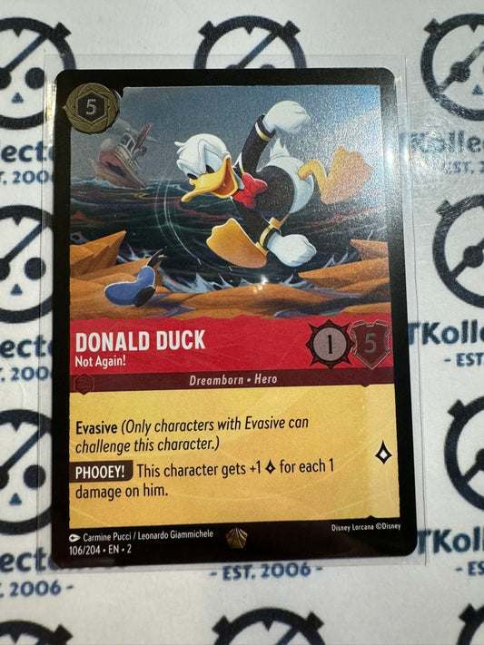 2024 Disney Lorcana Floodborn COLD FOIL #106 Donald Duck, Not Again! Legendary