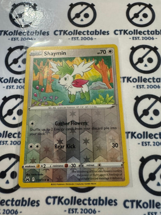 Shaymin Reverse Holo #115/159 Crown Zenith Pokémon Card