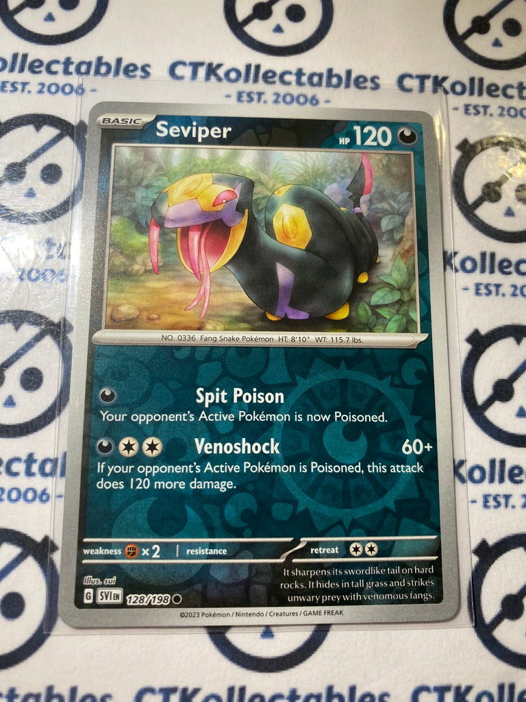 Seviper Reverse Holo #128/198 2023 Scarlet & Violet Pokémon TCG