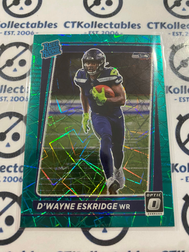 2021 NFL Donruss Optic Dwayne Eskridge Rated Rookie Green Velocity #219 Seahawks