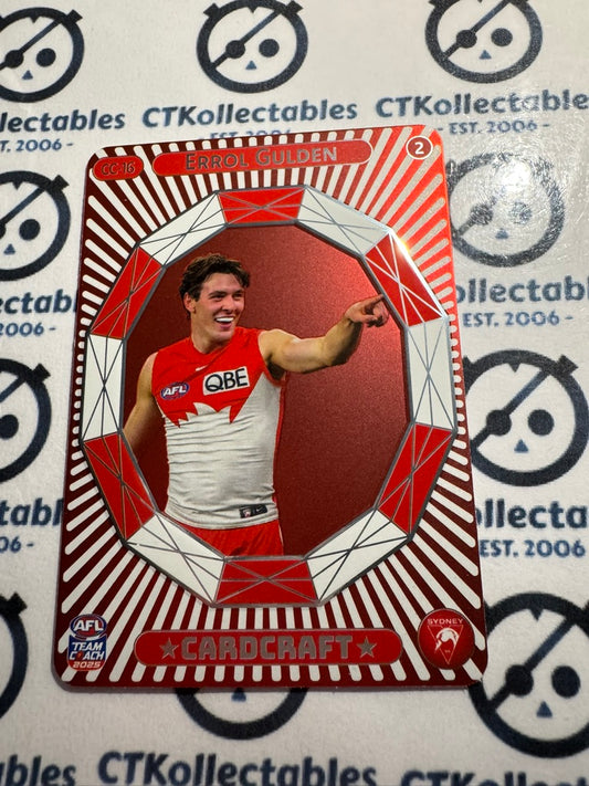 2025 AFL Teamcoach Errol Gulden Card craft #1 CC-16 Swans