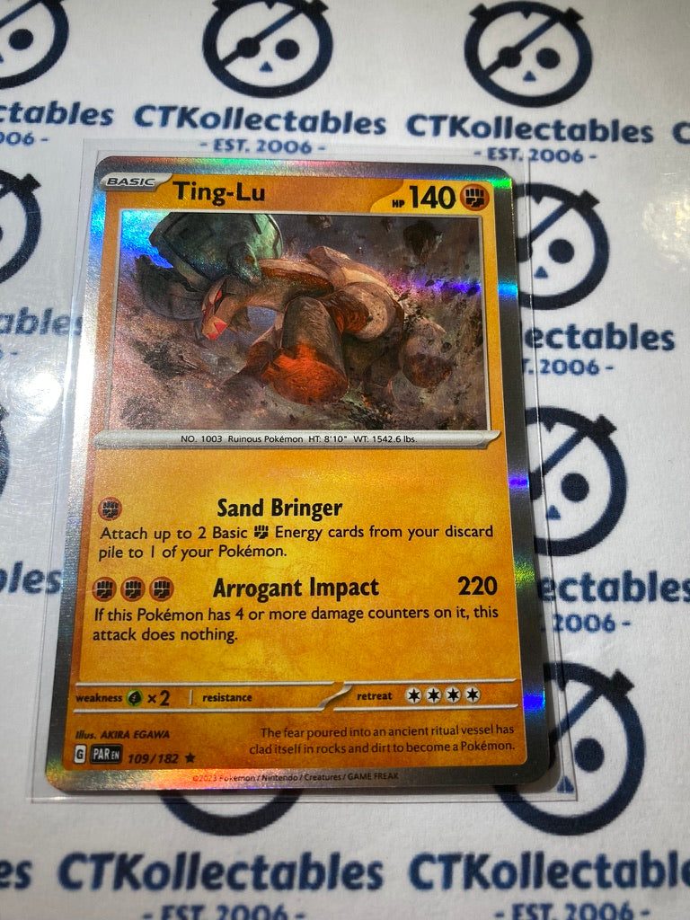 Ting-Lu Holo Rare #109/182 2023 Scarlet & Violet Paradox Rift Pokémon TCG