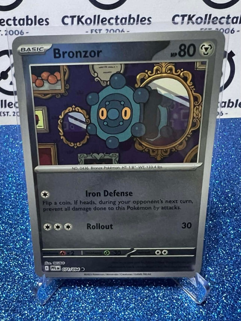 Bronzor Reverse Holo 071/094 Phantasmal Flames Pokemon