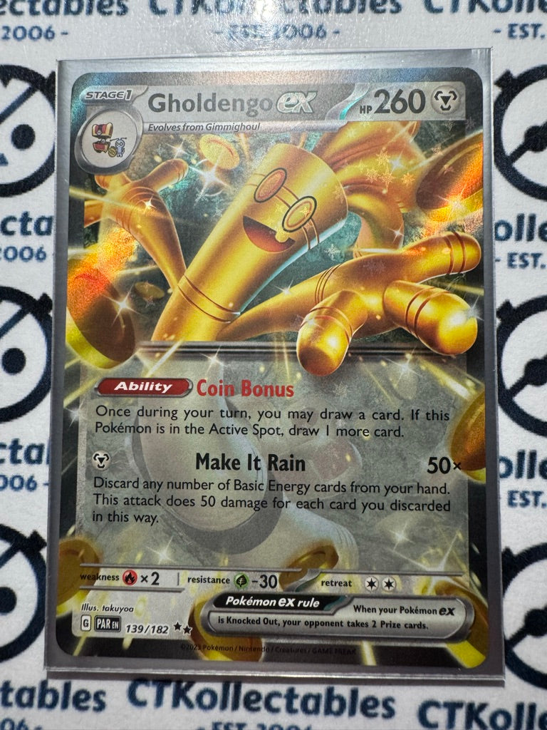 Gholdengo EX Ultra Rare #139/182 2023 Paradox Rift Pokémon TCG