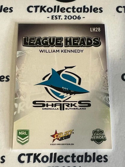 2026 Select NRL League Heroes League Heads #LH28 William Kennedy Sharks